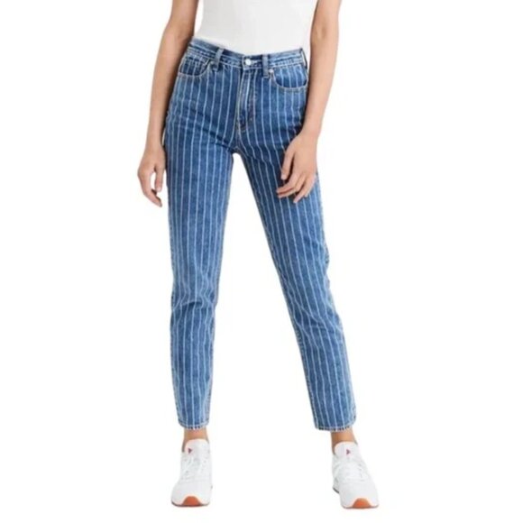 *American Eagle Outfitters Pinstripe Mom Jean - Picture 1 of 7